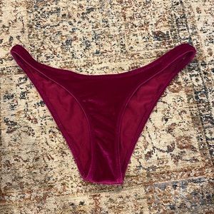 Pinkish purple triangl velvet bikini bottoms